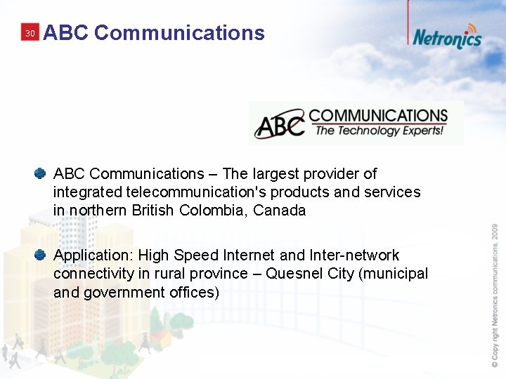 30 ABC Communications – The largest provider of integrated telecommunication's products and services in