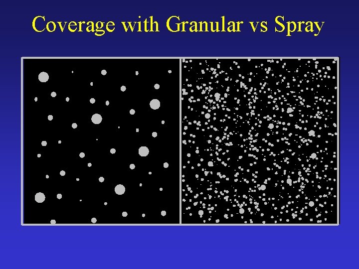 Coverage with Granular vs Spray 