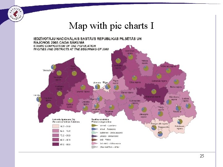 Map with pie charts I 25 