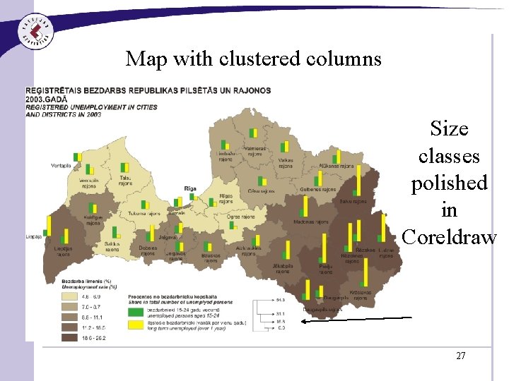 Map with clustered columns Size classes polished in Coreldraw 27 