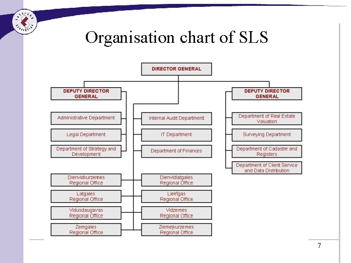 Organisation chart of SLS 7 