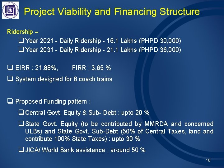 Project Viability and Financing Structure Ridership – q. Year 2021 - Daily Ridership -