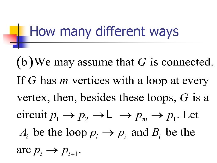 How many different ways 