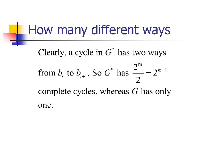 How many different ways 