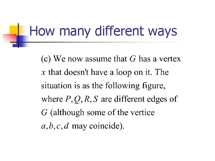 How many different ways 