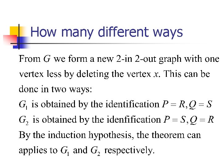 How many different ways 