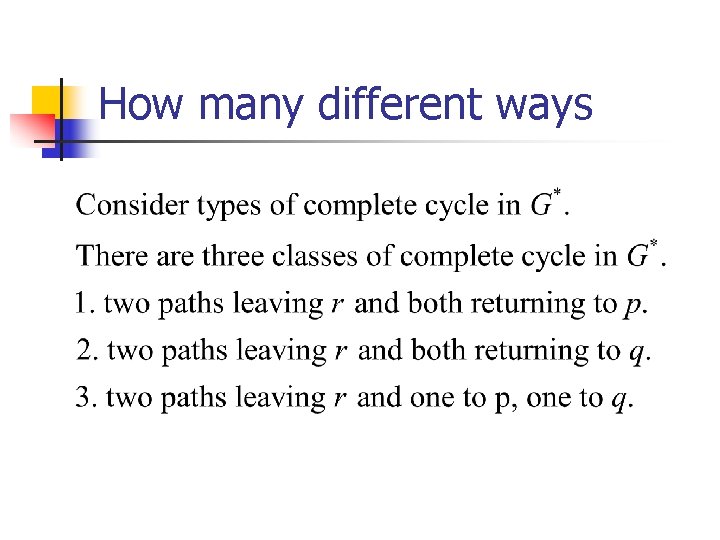 How many different ways 