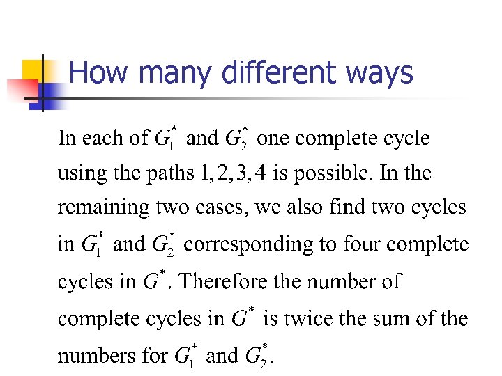 How many different ways 