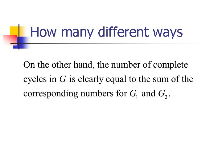 How many different ways 