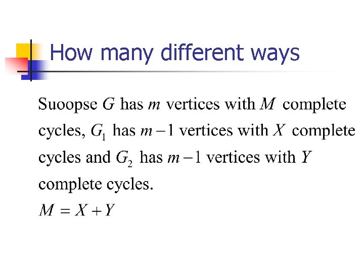 How many different ways 