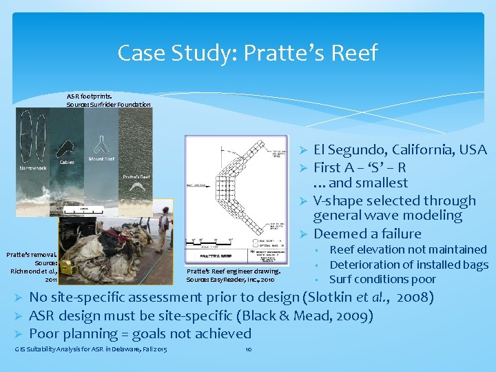 Case Study: Pratte’s Reef ASR footprints. Source: Surfrider Foundation Ø Ø Pratte’s removal. Source: