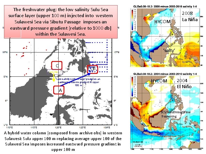 The freshwater plug: the low salinity Sulu Sea surface layer (upper 100 m) injected