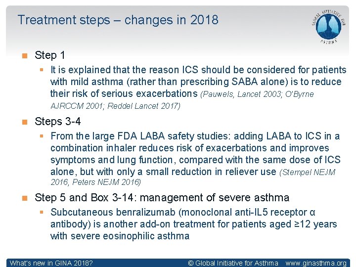 Treatment steps – changes in 2018 Step 1 § It is explained that the Treatment steps – changes in 2018 Step 1 § It is explained that the