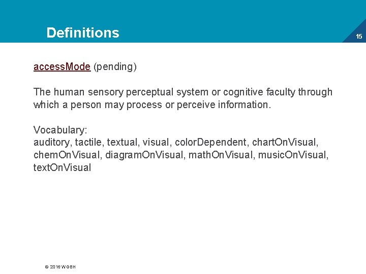 Definitions access. Mode (pending) The human sensory perceptual system or cognitive faculty through which