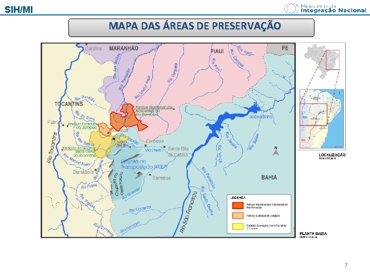 SIH/MI MAPA DAS ÁREAS DE PRESERVAÇÃO 7 