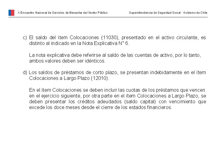 X Encuentro Nacional de Servicios de Bienestar del Sector Público Superintendencia de Seguridad Social