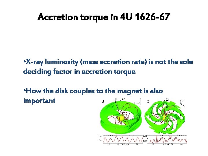 Accretion torque in 4 U 1626 -67 • X-ray luminosity (mass accretion rate) is