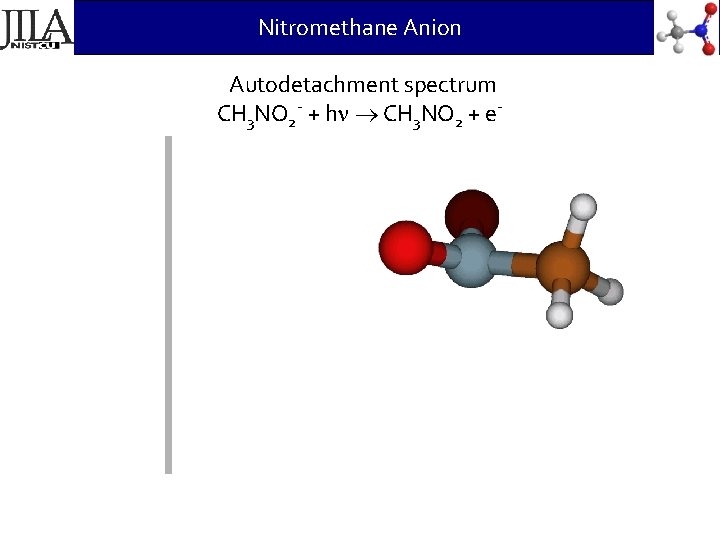 Nitromethane Anion Autodetachment spectrum CH 3 NO 2 - + hn CH 3 NO