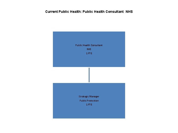Current Public Health: Public Health Consultant NHS 1 FTE Strategic Manager Public Protection 1