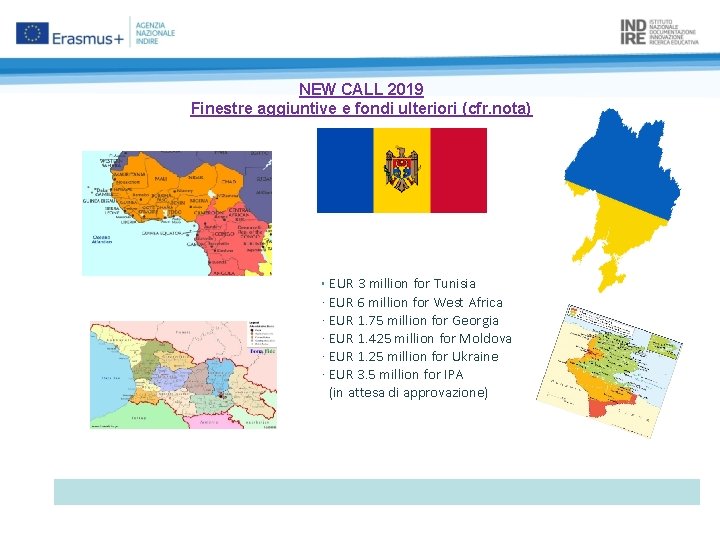 NEW CALL 2019 Finestre aggiuntive e fondi ulteriori (cfr. nota) · EUR 3 million