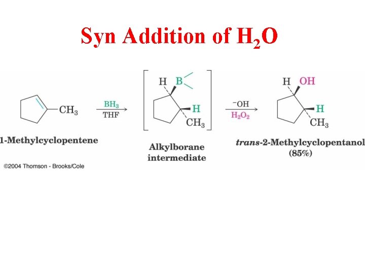 Syn Addition of H 2 O 