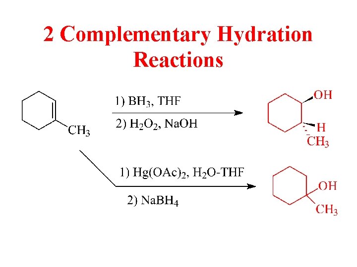 2 Complementary Hydration Reactions 