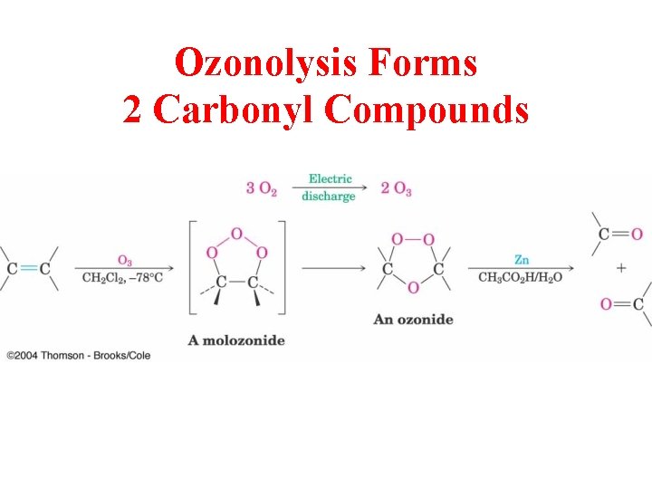 Ozonolysis Forms 2 Carbonyl Compounds 