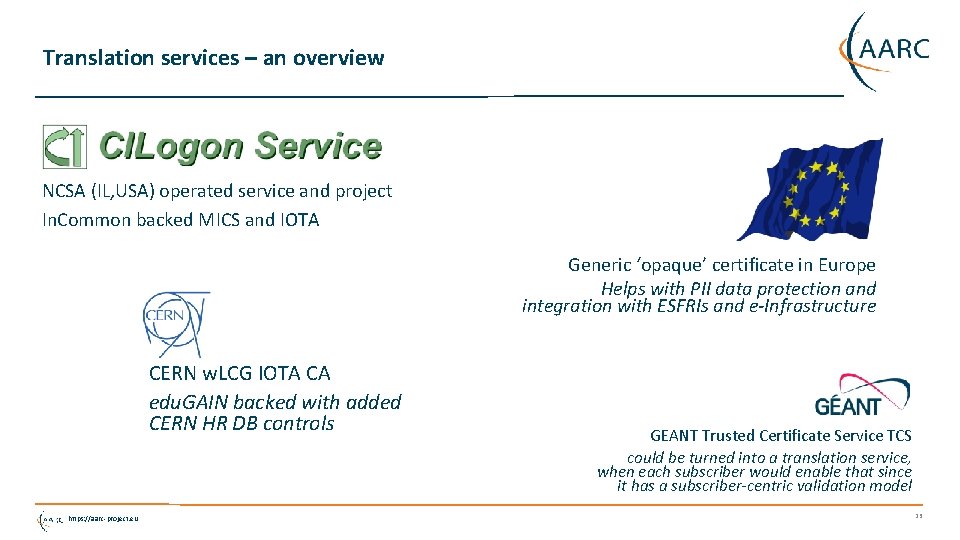 Translation services – an overview NCSA (IL, USA) operated service and project In. Common