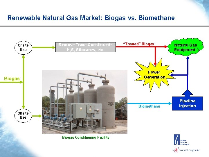 Renewable Natural Gas Market: Biogas vs. Biomethane Onsite Use Remove Trace Constituents H 2