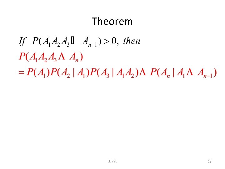 Theorem EE 720 12 