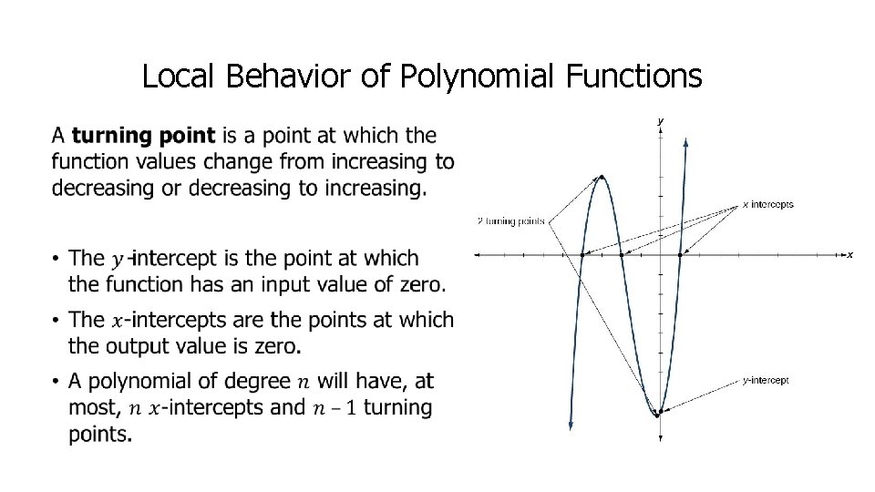 Local Behavior of Polynomial Functions • 