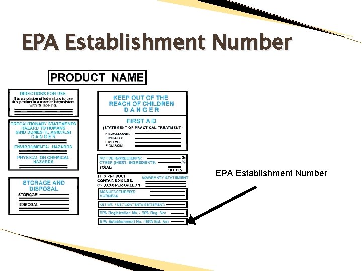 EPA Establishment Number 