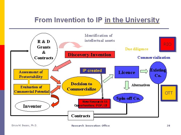 From Invention to IP in the University R&D Grants & Contracts Assessment of Protectability