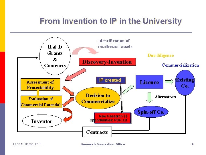 From Invention to IP in the University R&D Grants & Contracts Assessment of Protectability