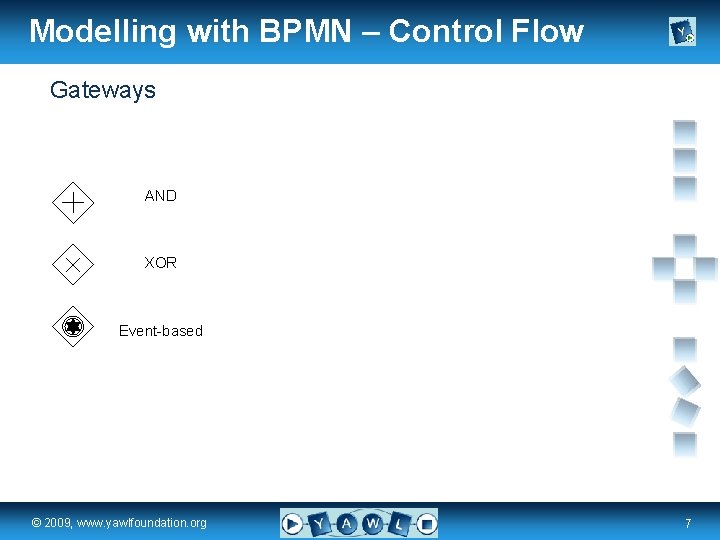Modelling with BPMN – Control Flow Gateways AND XOR Event-based real a university for