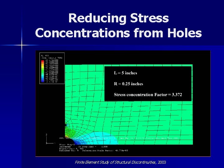 Reducing Stress Concentrations from Holes Finite Element Study of Structural Discontinuities , 2003 