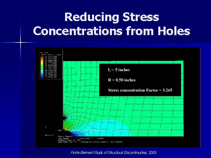 Reducing Stress Concentrations from Holes Finite Element Study of Structural Discontinuities , 2003 
