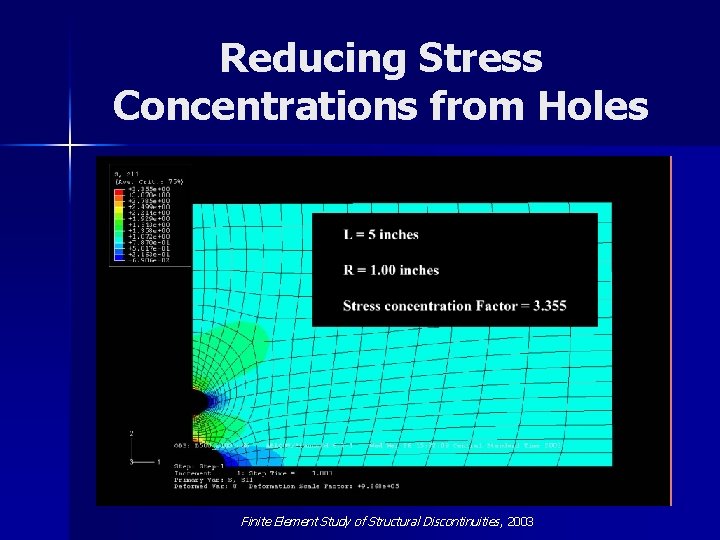 Reducing Stress Concentrations from Holes Finite Element Study of Structural Discontinuities , 2003 