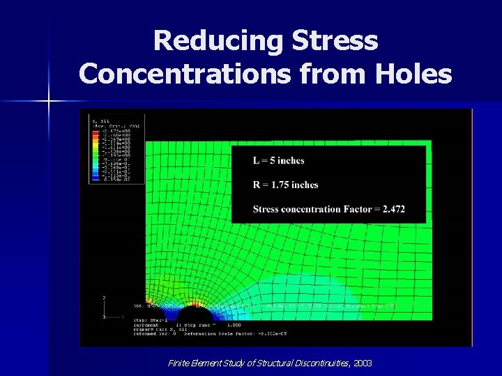 Reducing Stress Concentrations from Holes Finite Element Study of Structural Discontinuities , 2003 
