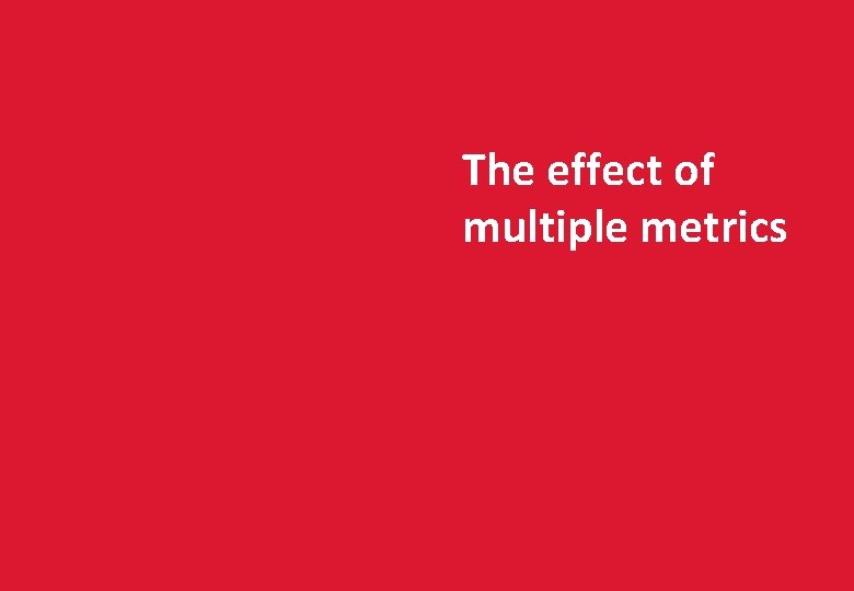 18 The effect of multiple metrics 3 rd Altmetrics Conference / 27 th September