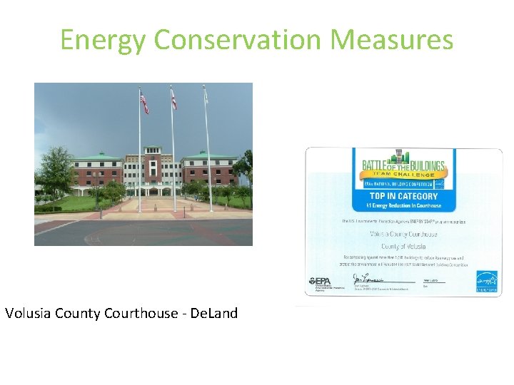 Energy Conservation Measures Volusia County Courthouse - De. Land 