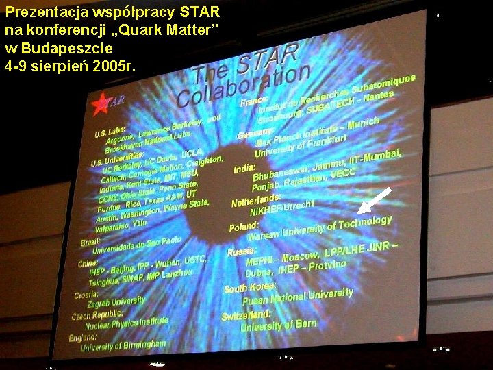 Prezentacja współpracy STAR. . . jako Uczelnia na konferencji „Quark Matter” w Budapeszcie 4