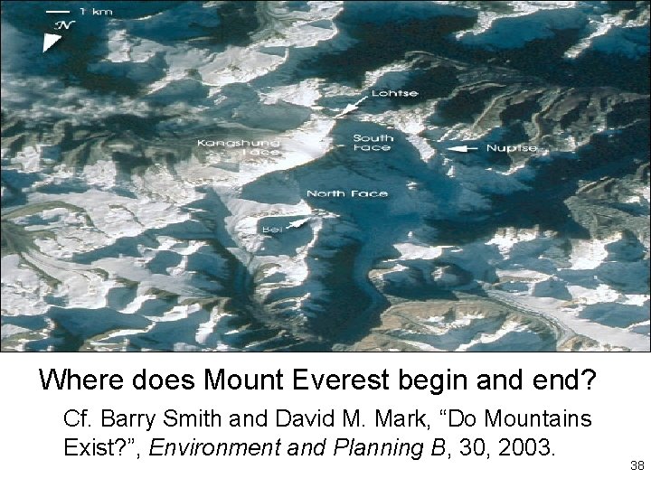 Where does Mount Everest begin and end? Cf. Barry Smith and David M. Mark,