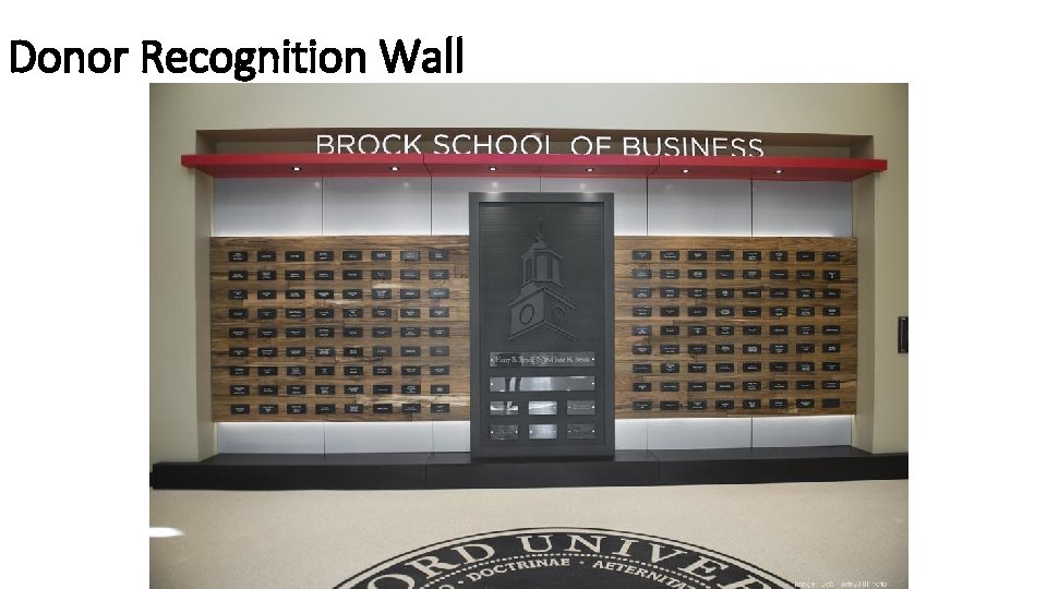Donor Recognition Wall 