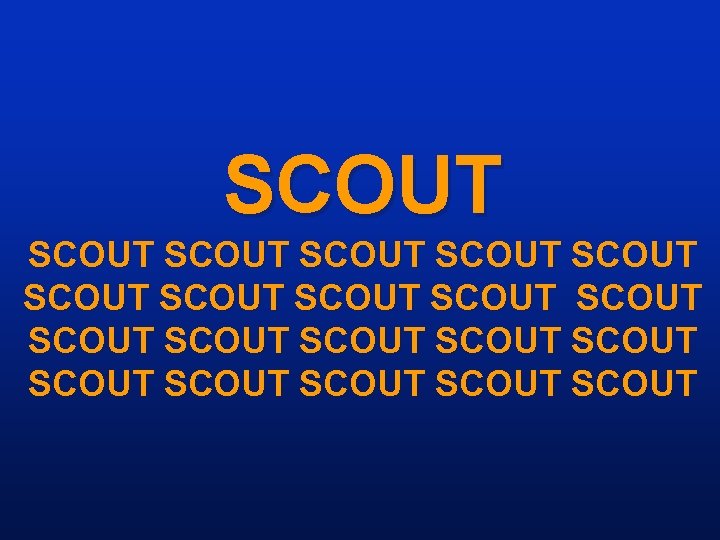 SCOUT SCOUT SCOUT SCOUT SCOUT SCOUT 