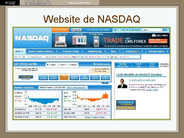 Website de NASDAQ 