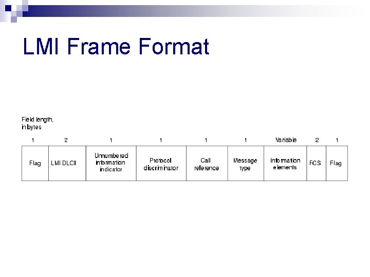 LMI Frame Format LMI Frame Format