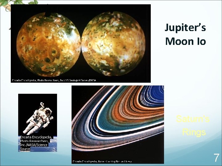 Jupiter’s Moon Io Saturn's Rings 7 