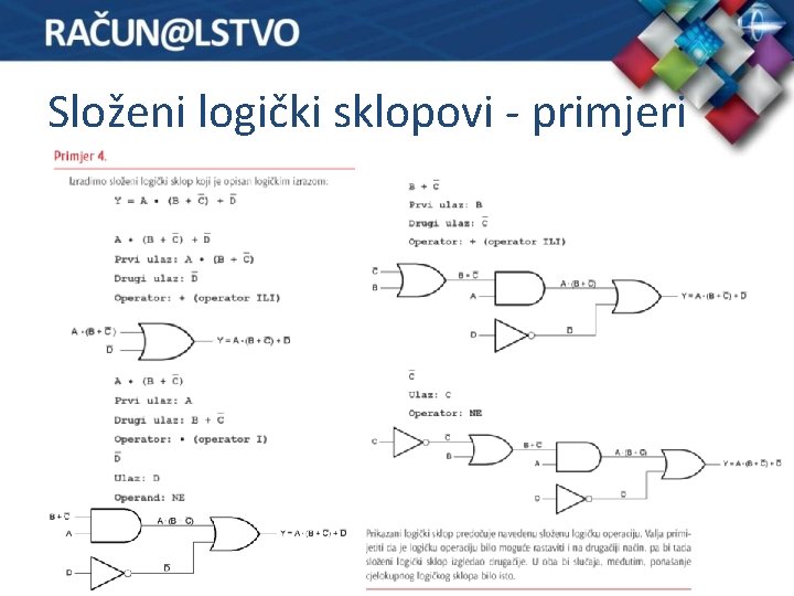 Složeni logički sklopovi - primjeri 
