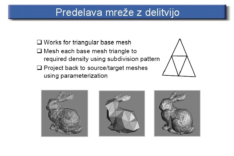 Predelava mreže z delitvijo 